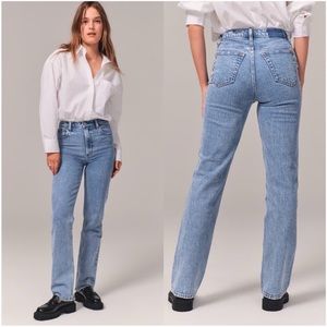 Abercrombie & Fitch Ultra High Rise 90s Straight Jean - size 26 short curve love